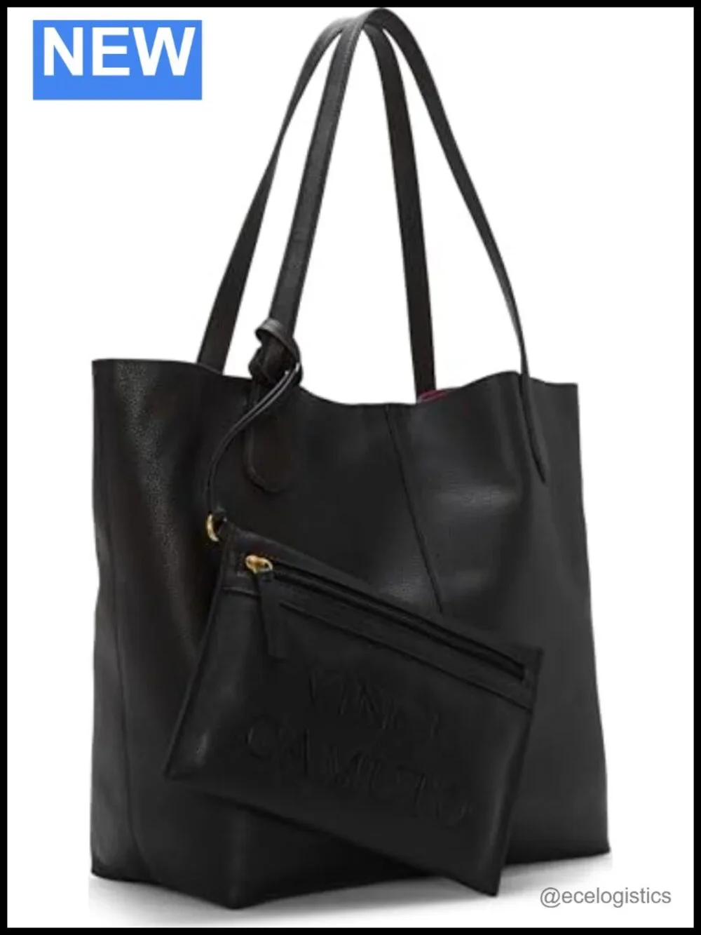 Vince Camuto Women's Jenna-to Leather Satchel Handbag Magnetic Closure